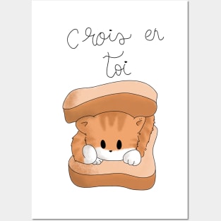 little cat in a sandwich Posters and Art